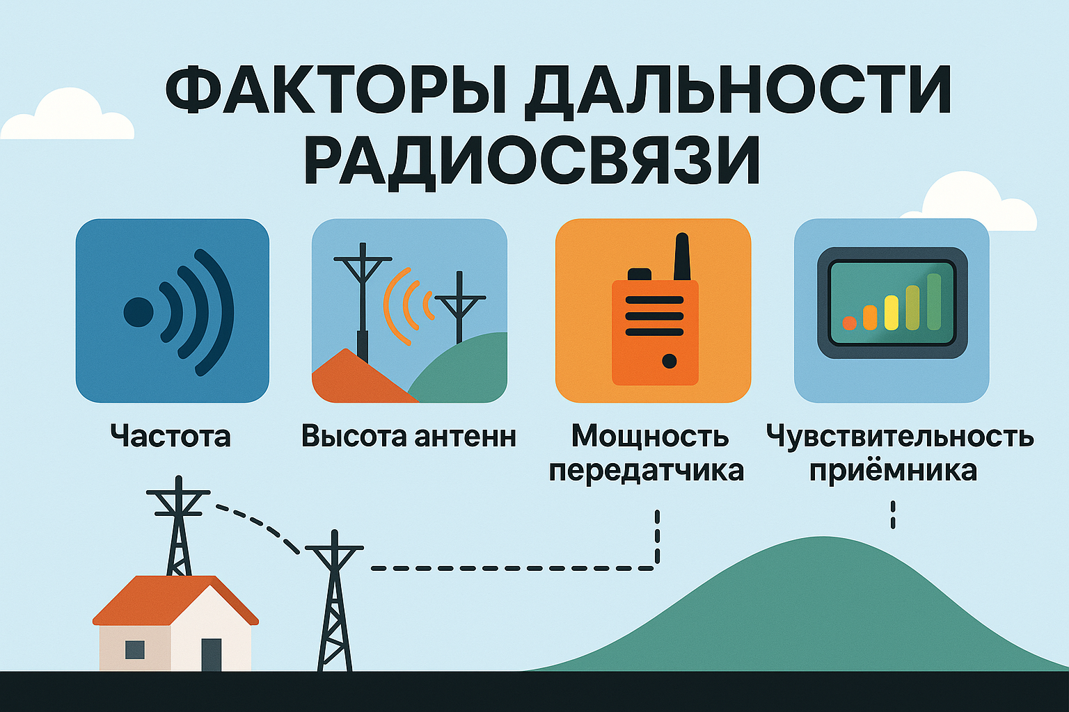 От чего зависит дальность радиосвязи?